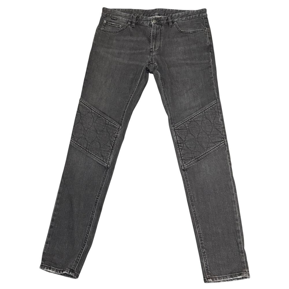 Viktor & Rolf Monsieur Skinny Jeans Double Knee Black Gray Size 50 / 35” Waist